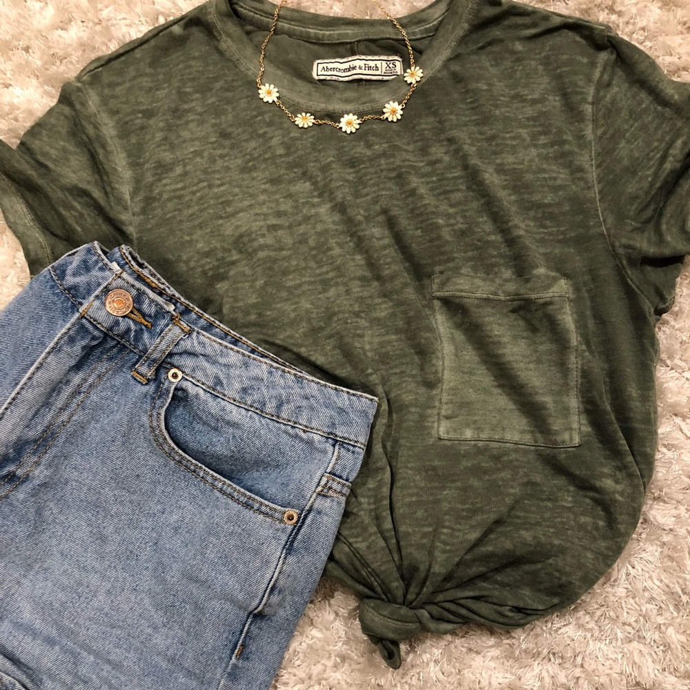 Abercrombie Olive Green T-Shirt